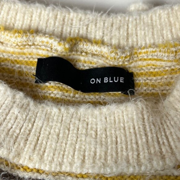 On Blue Pastel Stripe Textured Knit Sweater Women's L - Picture 5 of 6